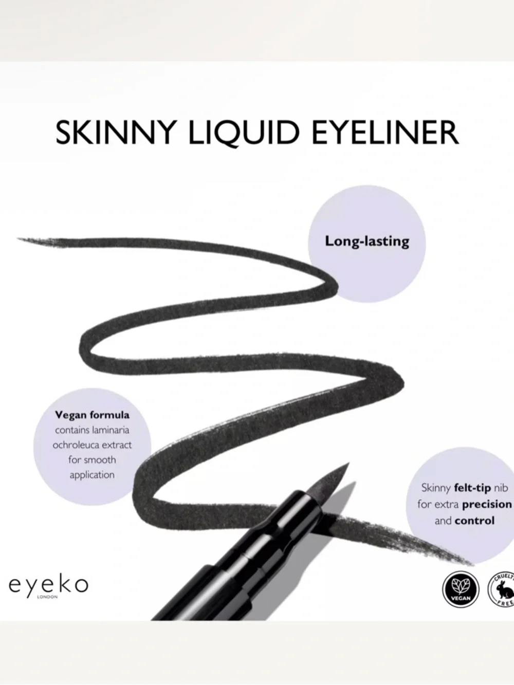 10 Eyeko Skinny Liquid Eyeliner  — Black
